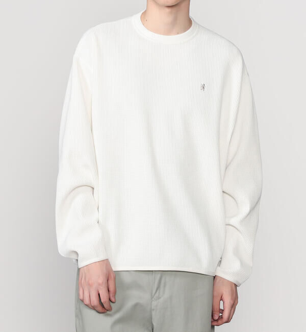 GYMPHLEX「Gymphlex | ワッフル クルーネック長袖プルオーバー MEN」|Tシャツ・カットソー|