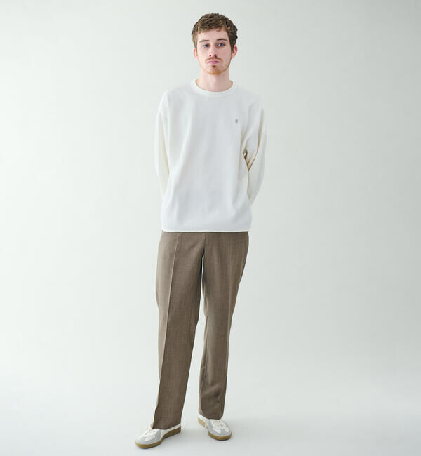 GYMPHLEX「Gymphlex | ワッフル クルーネック長袖プルオーバー MEN」|Tシャツ・カットソー|