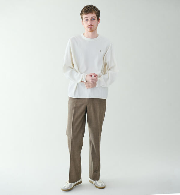 GYMPHLEX「Gymphlex | ワッフル クルーネック長袖プルオーバー MEN」|Tシャツ・カットソー|