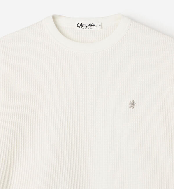 GYMPHLEX「Gymphlex | ワッフル クルーネック長袖プルオーバー MEN」|Tシャツ・カットソー|