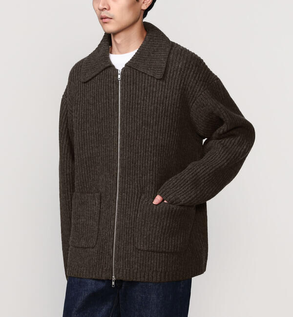  「RYE TENDER | 〈別注〉フルジップ ニットブルゾン MEN」|ニット・セーター|