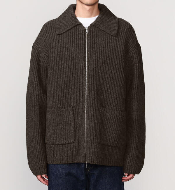 「RYE TENDER | 〈別注〉フルジップ ニットブルゾン MEN」|ニット・セーター|