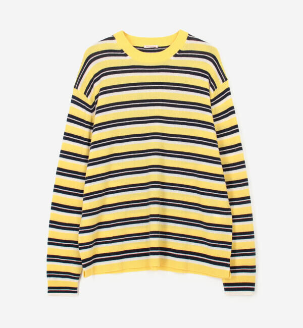  「RYE TENDER | 〈別注〉マルチボーダー 長袖 クルーネックニット MEN」|ニット・セーター|