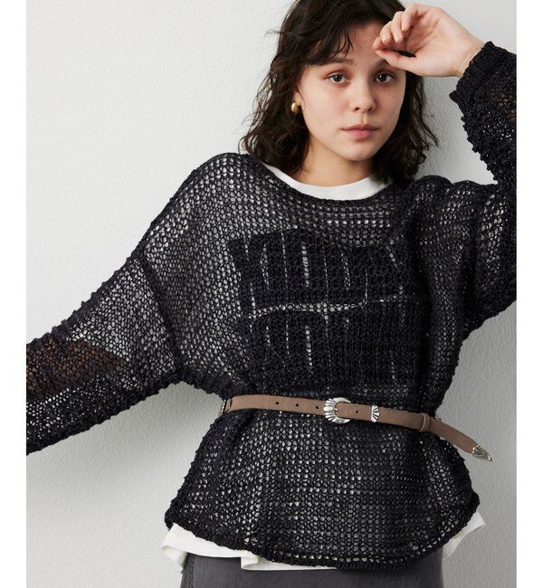  「スエードライクローゲージニット」|ニット・セーター|