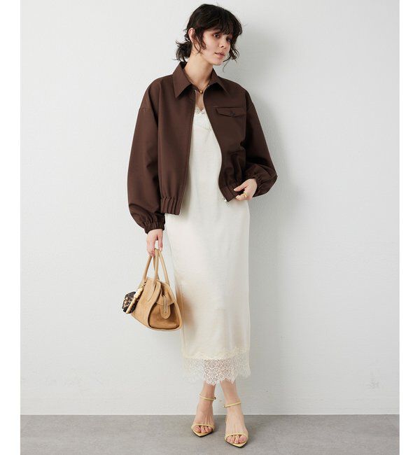  「平織りジップブルゾン」|ブルゾン・スタジャン|