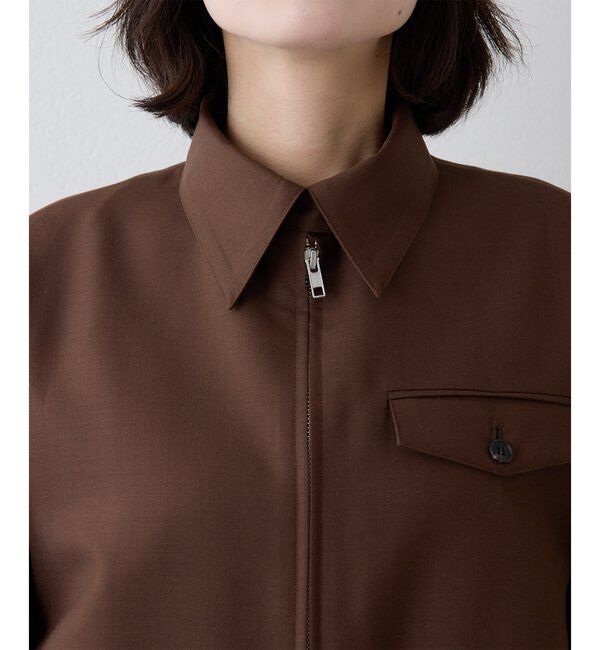  「平織りジップブルゾン」|ブルゾン・スタジャン|