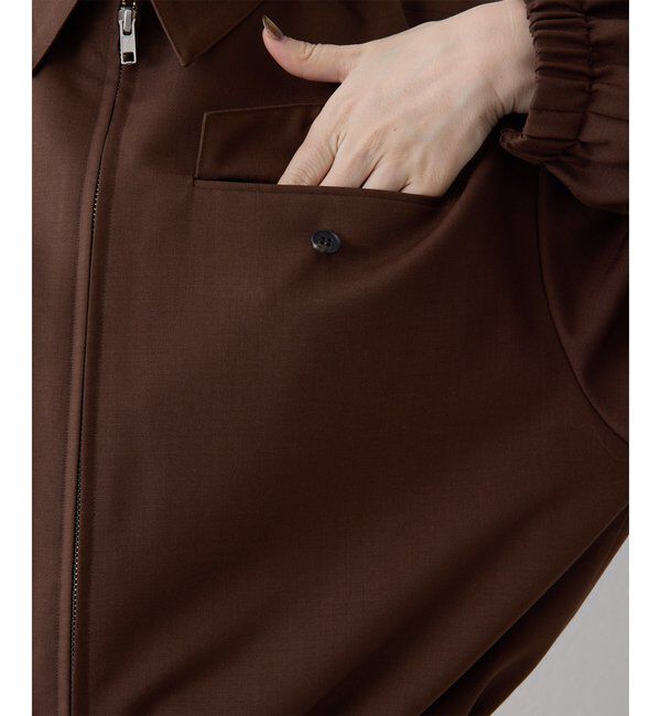  「平織りジップブルゾン」|ブルゾン・スタジャン|