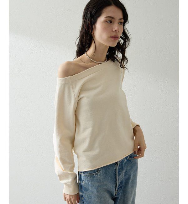  「【一部店舗＆WEB限定カラー】オフショル刺繍プルオーバー」|Tシャツ・カットソー|
