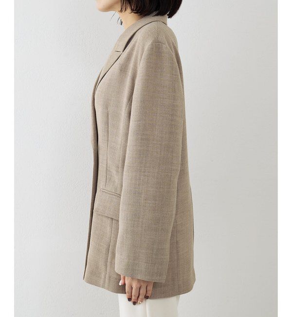  「リネンライクダブルテーラードジャケット」|テーラードジャケット|