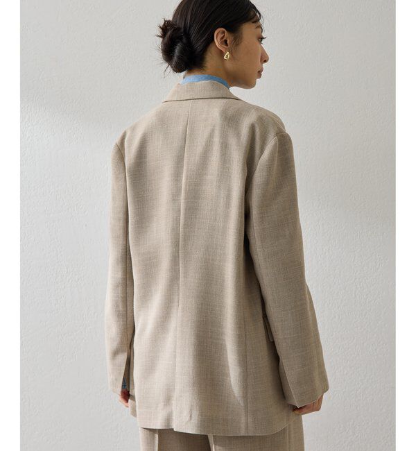  「リネンライクダブルテーラードジャケット」|テーラードジャケット|