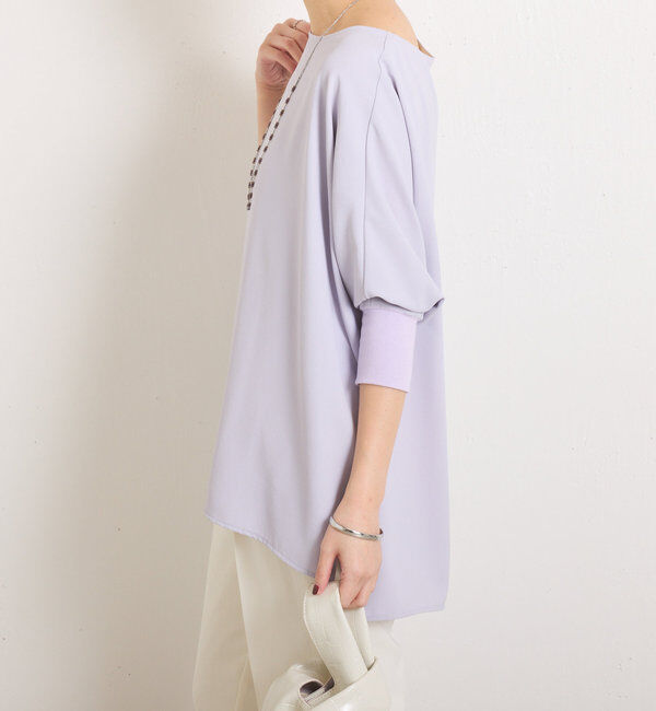  「【新色登場/高機能/シーズンレス】ジャージ袖リブブラウス」|シャツ・ブラウス|