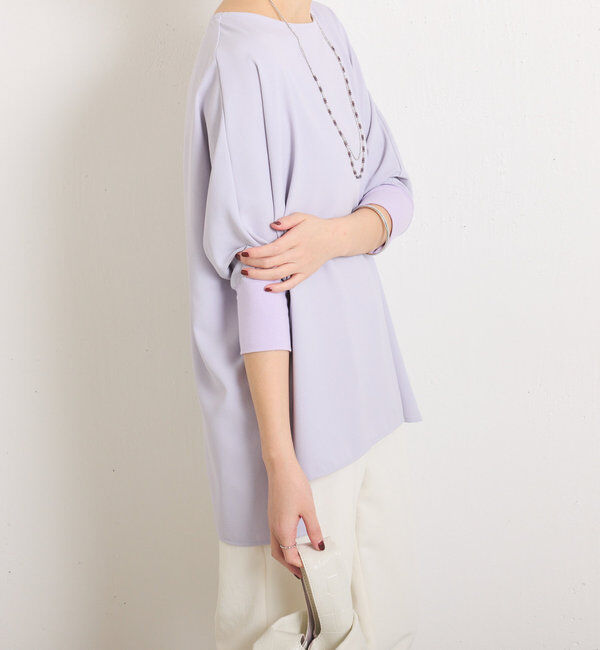  「【新色登場/高機能/シーズンレス】ジャージ袖リブブラウス」|シャツ・ブラウス|