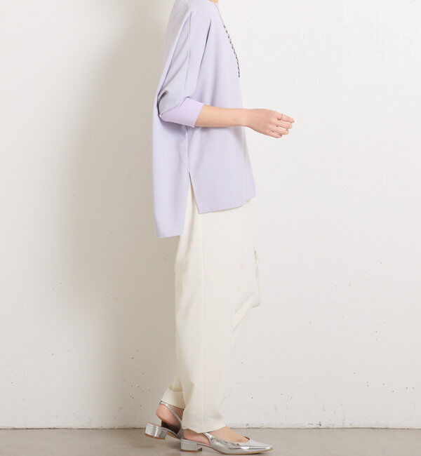  「【新色登場/高機能/シーズンレス】ジャージ袖リブブラウス」|シャツ・ブラウス|