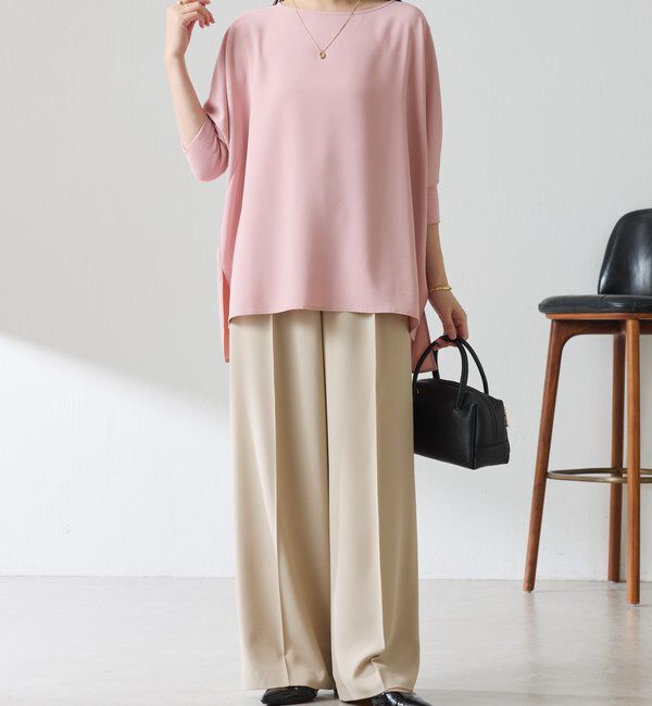  「【新色登場/高機能/シーズンレス】ジャージ袖リブブラウス」|シャツ・ブラウス|