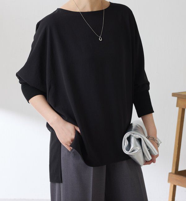  「【新色登場/高機能/シーズンレス】ジャージ袖リブブラウス」|シャツ・ブラウス|