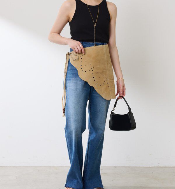  「Q.anos パンチングレザーラップスカート」|その他|