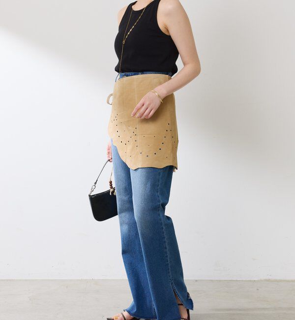  「Q.anos パンチングレザーラップスカート」|その他|