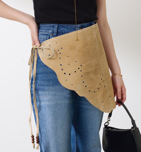  「Q.anos パンチングレザーラップスカート」|その他|