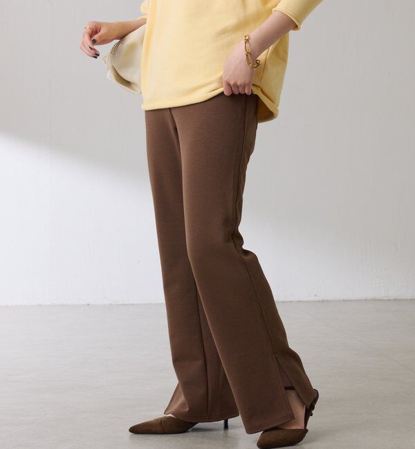  「リラックススリムパンツ」|チノ|ダークブラウン