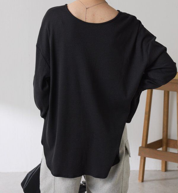  「Qanos 襟付きフリルロンT」|Tシャツ・カットソー|