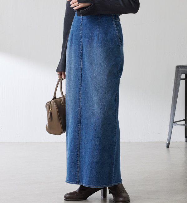  「Iラインデニムスカート」|スカート|