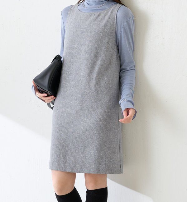  「ツイードミニワンピース」|ワンピース|グレー