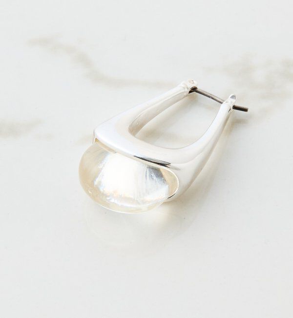  「【PAPILLONNER/パピヨネ】クリアラウンドピアス」|リング|