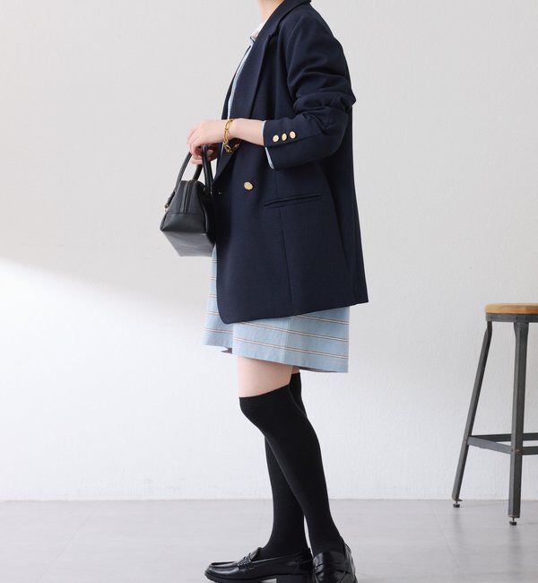  「【大人のラガーシャツ】ポロボーダーチュニック」|Tシャツ・カットソー|