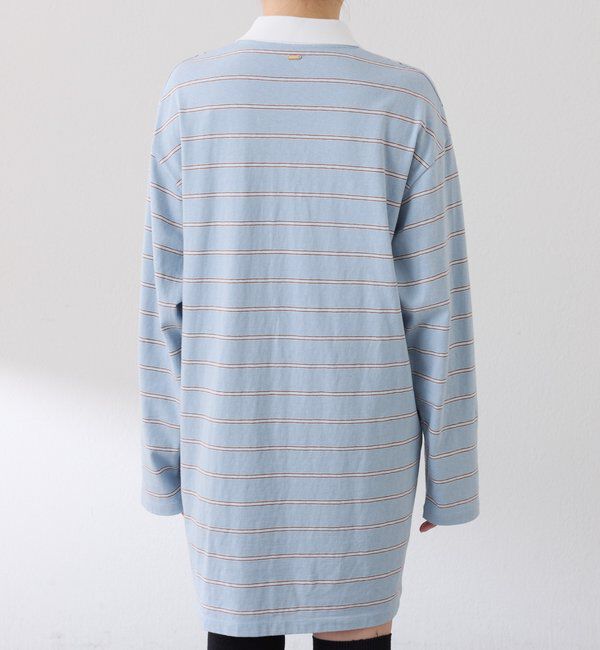  「【大人のラガーシャツ】ポロボーダーチュニック」|Tシャツ・カットソー|