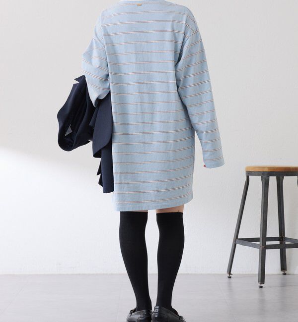  「【大人のラガーシャツ】ポロボーダーチュニック」|Tシャツ・カットソー|