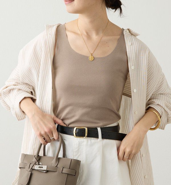  「【新色追加/RIVE DROITE 名品インナー】シームレスタンク」|キャミソール|