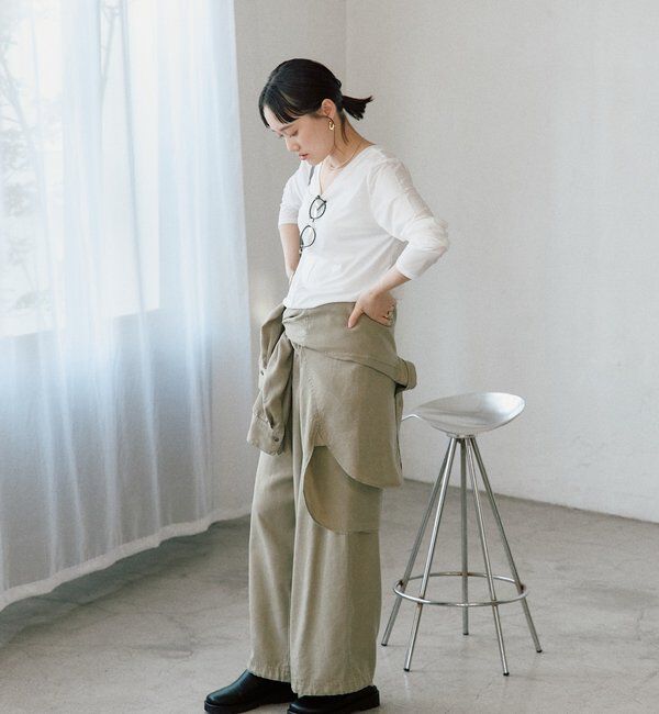  「予約【着回し力抜群】2wayセミシアーロンTee」|Tシャツ・カットソー|