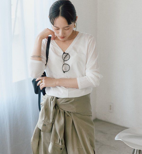  「予約【着回し力抜群】2wayセミシアーロンTee」|Tシャツ・カットソー|