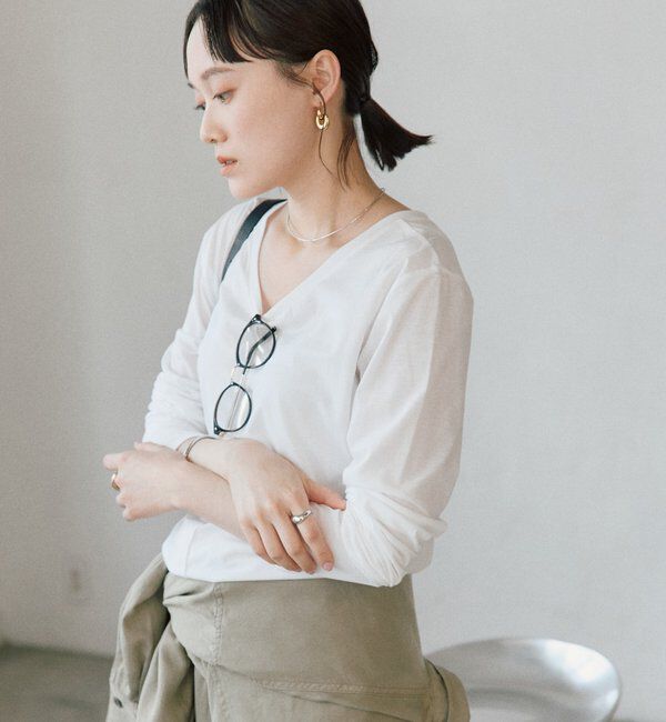  「予約【着回し力抜群】2wayセミシアーロンTee」|Tシャツ・カットソー|