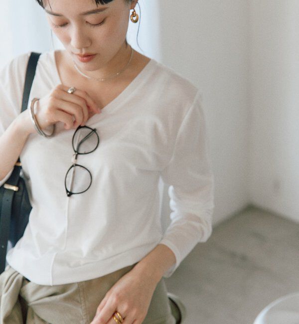  「予約【着回し力抜群】2wayセミシアーロンTee」|Tシャツ・カットソー|