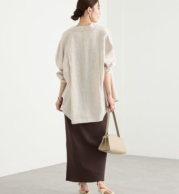  「予約【名品/サイズ展開あり】リネンワイドシャツ」|シャツ・ブラウス|