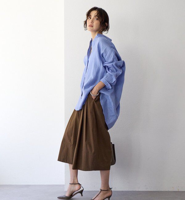  「予約【名品/サイズ展開あり】リネンワイドシャツ」|シャツ・ブラウス|