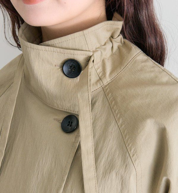 「スタンドカラーミドルトレンチ」|トレンチコート|