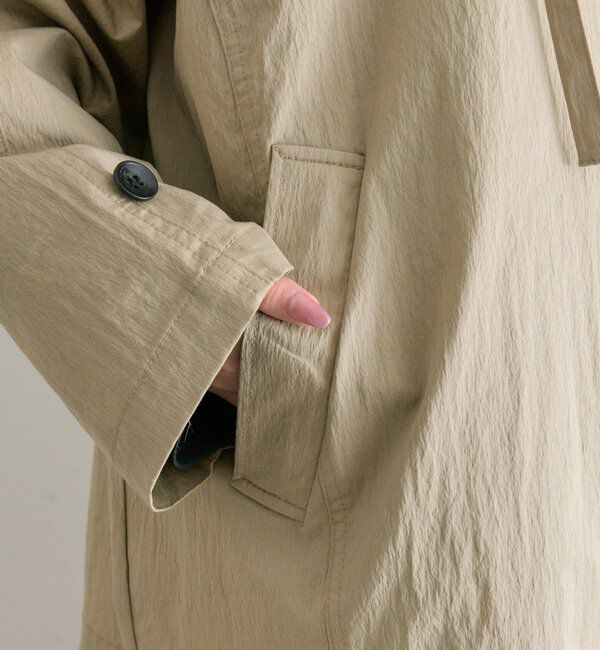  「スタンドカラーミドルトレンチ」|トレンチコート|