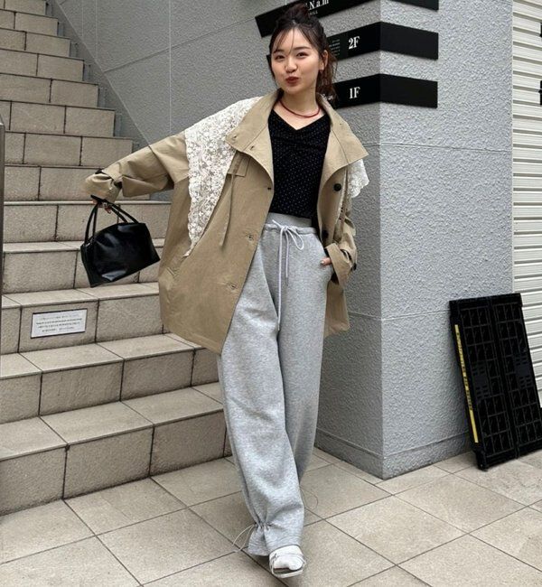  「スタンドカラーミドルトレンチ」|トレンチコート|