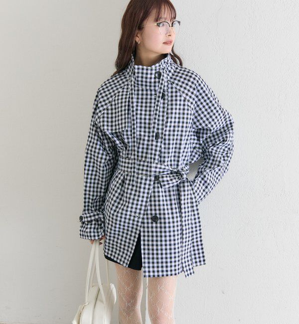  「スタンドカラーミドルトレンチ」|トレンチコート|