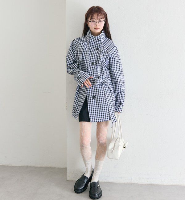  「スタンドカラーミドルトレンチ」|トレンチコート|