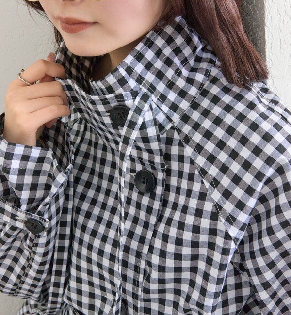  「スタンドカラーミドルトレンチ」|トレンチコート|