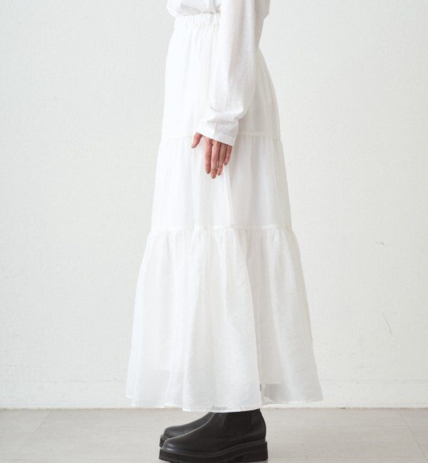  「オーガンジーティアードスカート」|スカート|