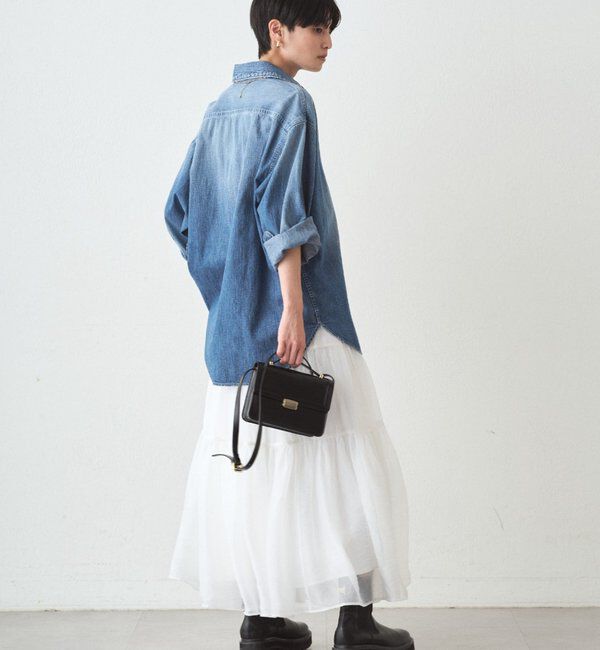  「オーガンジーティアードスカート」|スカート|