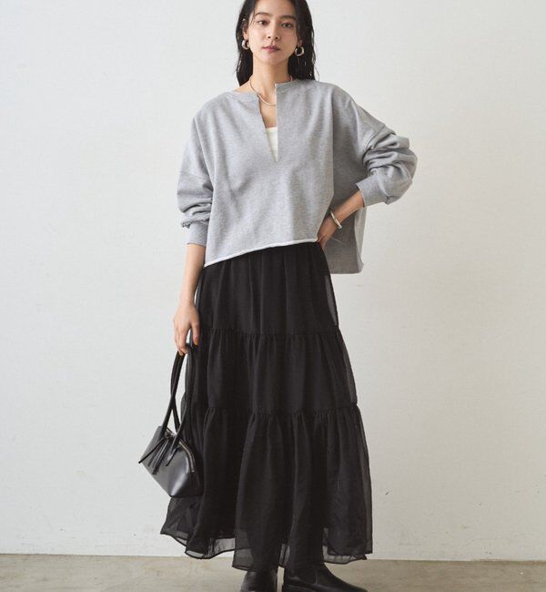  「オーガンジーティアードスカート」|スカート|