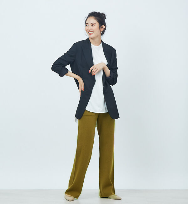 Rouge vif「ポケット付きウール混ニットパンツ」|その他|