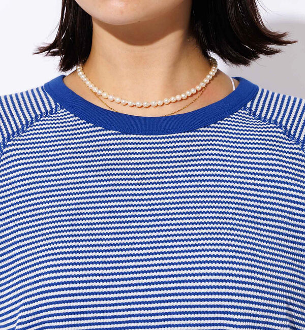 Rouge vif「【FRUIT OF THE LOOM】ボーダーTシャツ / ワッフル / 半袖」|Tシャツ・カットソー|