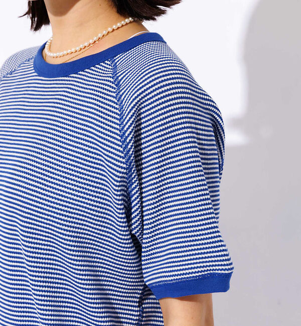 Rouge vif「【FRUIT OF THE LOOM】ボーダーTシャツ / ワッフル / 半袖」|Tシャツ・カットソー|