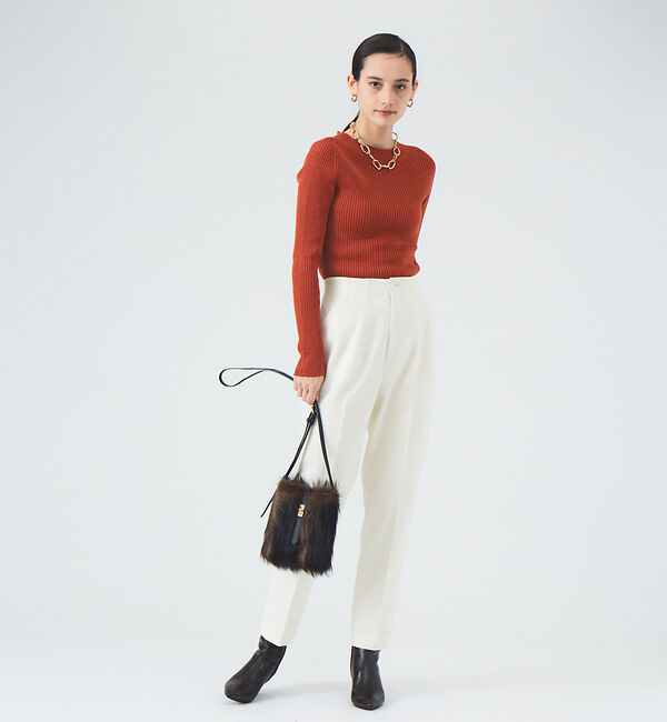 qualite「【新色登場】【セットアップ対応】ダブルクロスハイウエストテーパードパンツ」|その他|